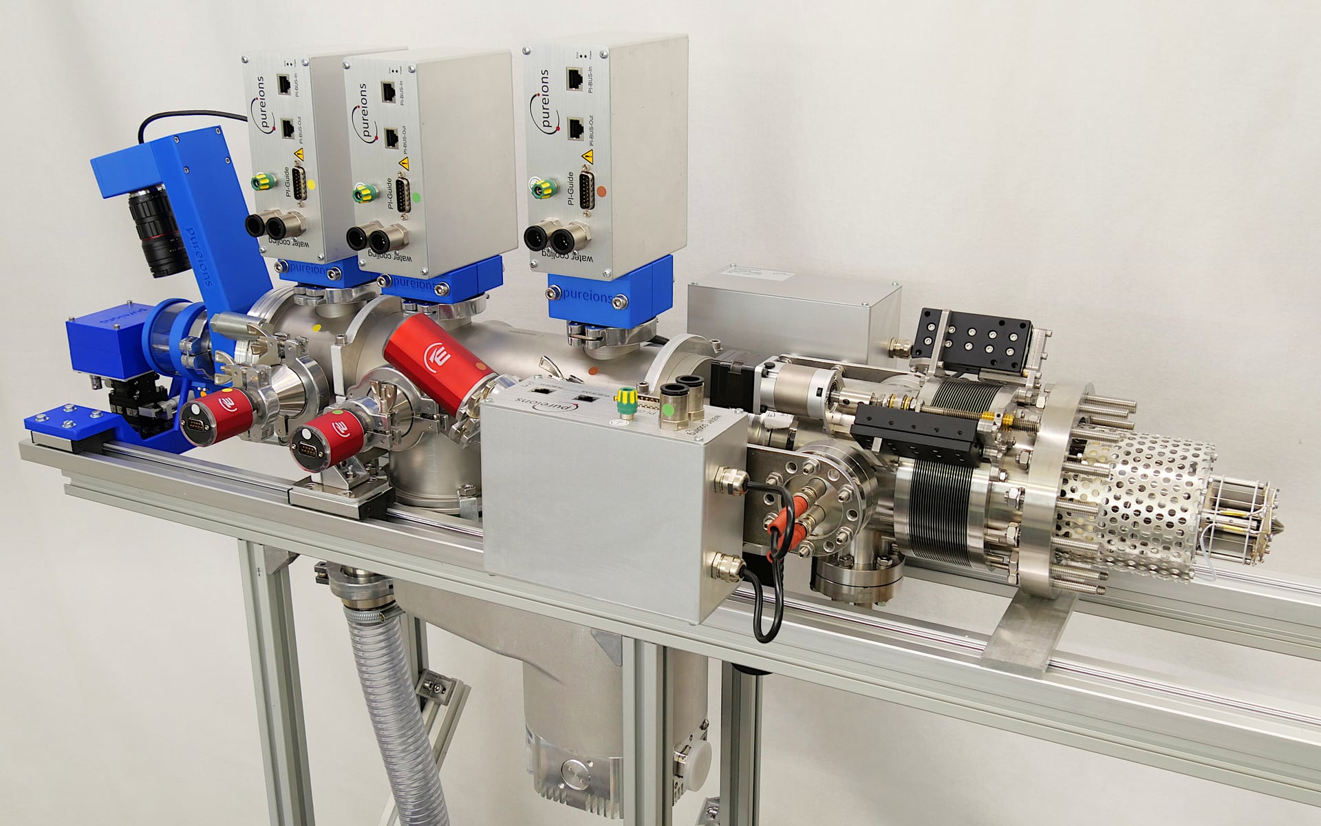 Complete pureions PI-Select ion-beam system with vacuum chambers, ion optics and control electronics
